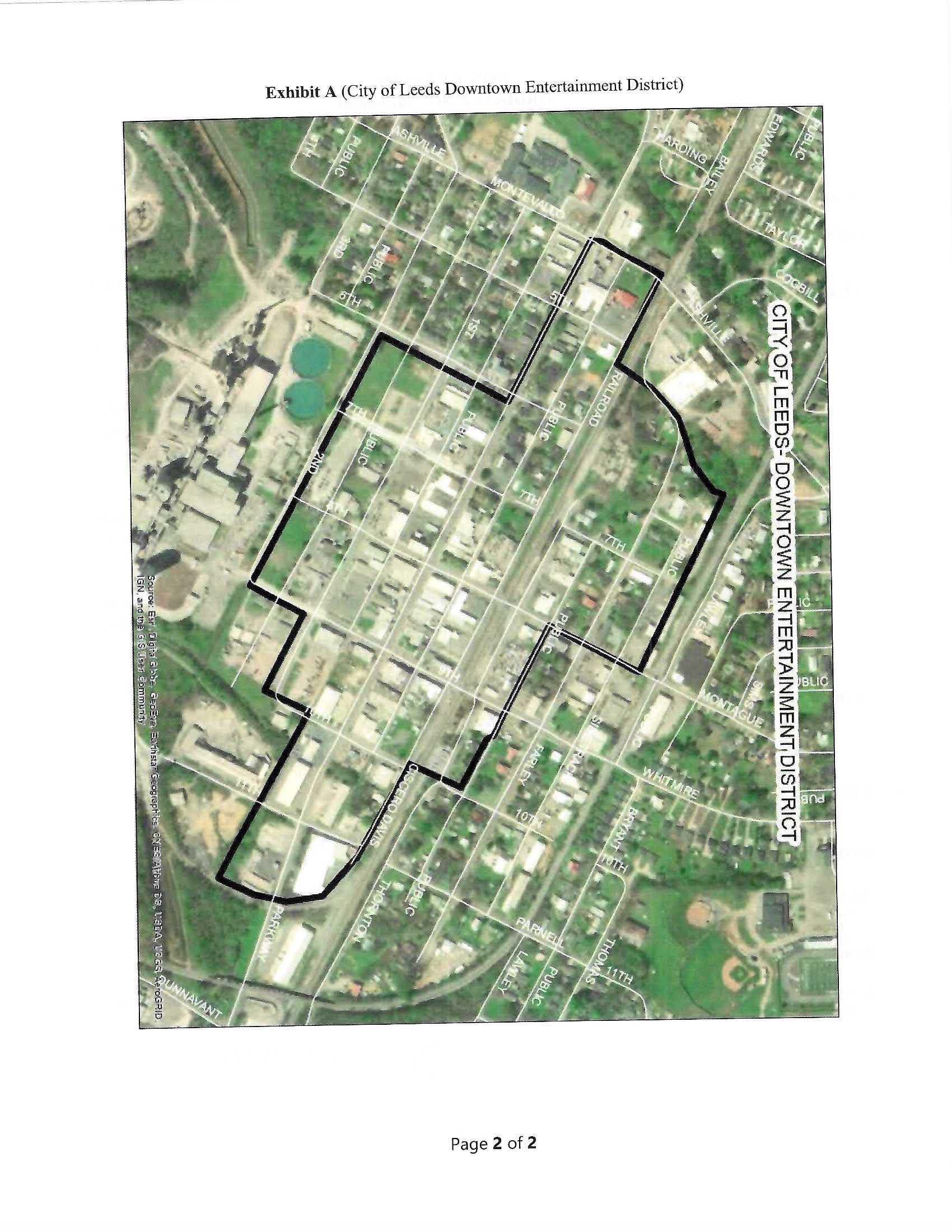 Downtown Entertainment District Map