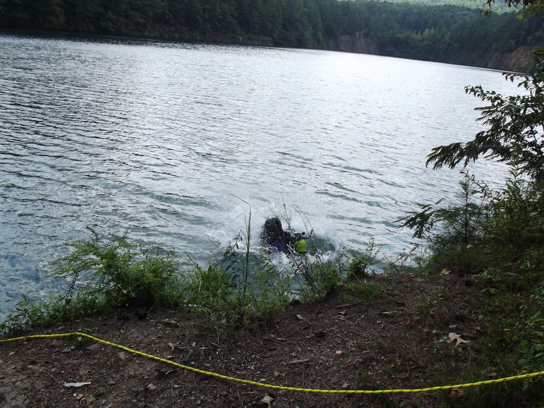 Diver Going for the Training